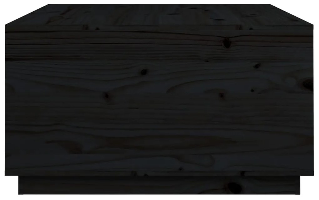 Masuta de cafea, negru, 80x80x45 cm, lemn masiv de pin