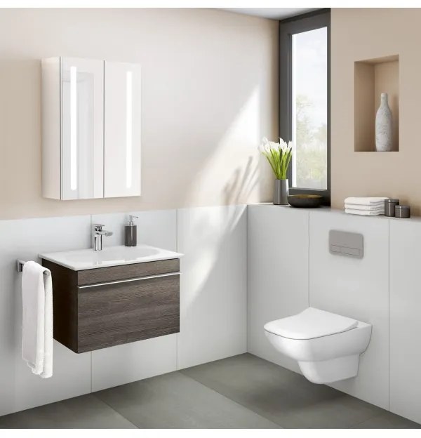 Clapeta actionare rezervor WC incastrat, Villeroy&amp;Boch ViConnect, sticla alb lucios, 922400RE