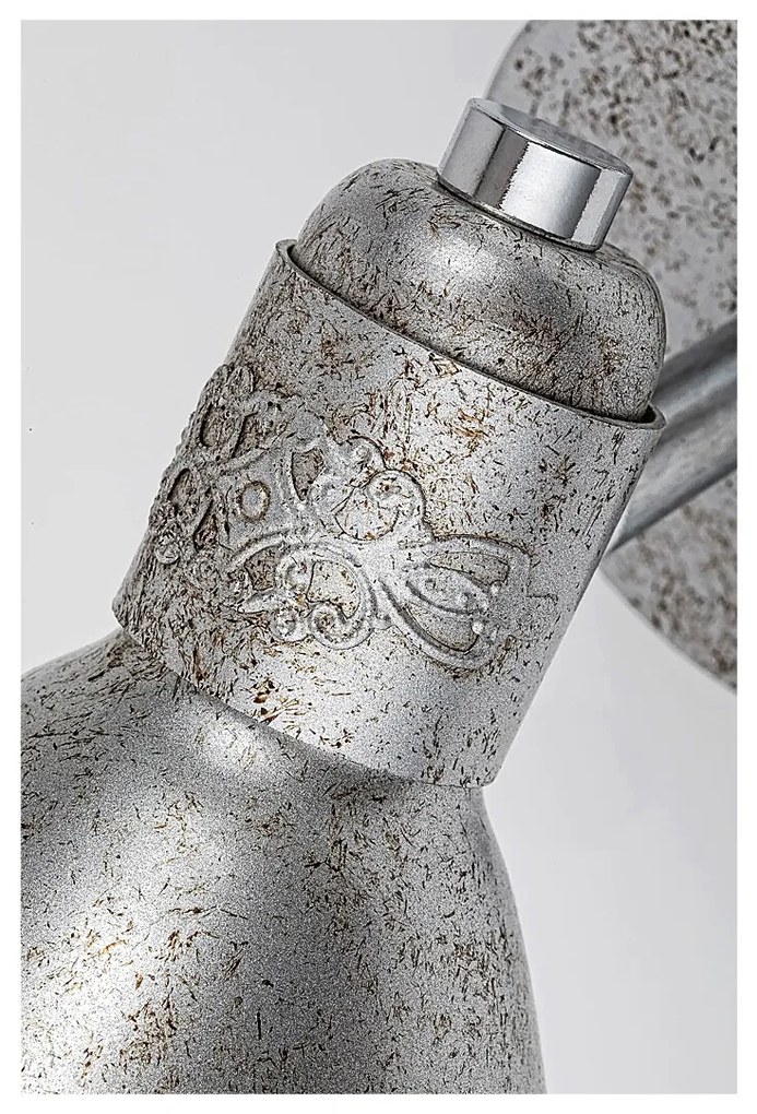 Lustra aplicata cu 3 spoturi design industrial THELMA silver antic 5388 RX