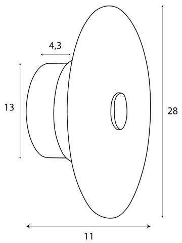 Aplică LED MAXLIGHT W0356 ALLURE LED/5W/230V d. 28 cm auriu/transparent