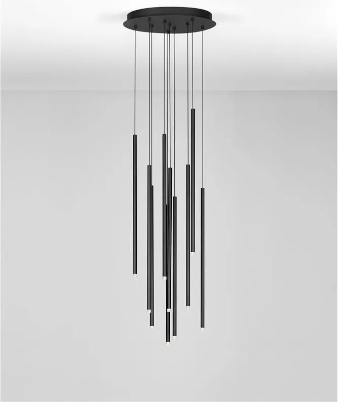 Lustra LED suspendata design minimalist STILVI 41W negru