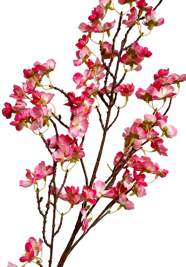Creanga cu flori de cires roz artificiale, BLOSSOM, 100cm