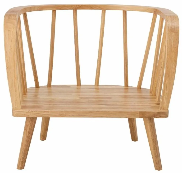 Scaun dining, natur, din lemn de cauciuc, Millor