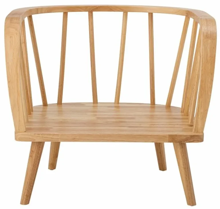Scaun dining, natur, din lemn de cauciuc, Millor