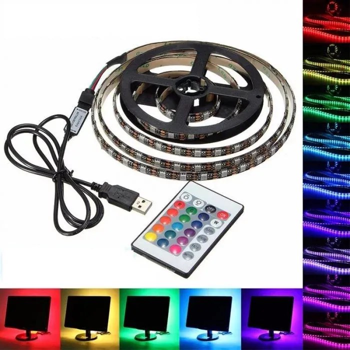 Bandă LED RGB în spatele televizorului - 2 m