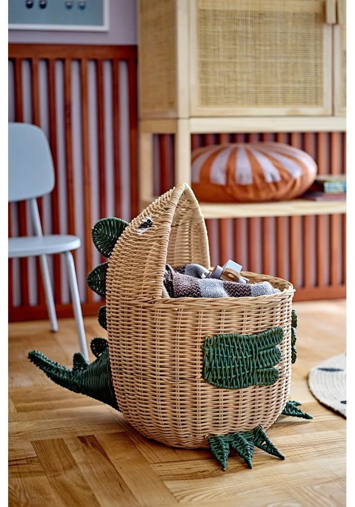 Coș de jucării pentru copii în culoare naturală din ratan 37x57x48 cm Eddi – Bloomingville Mini