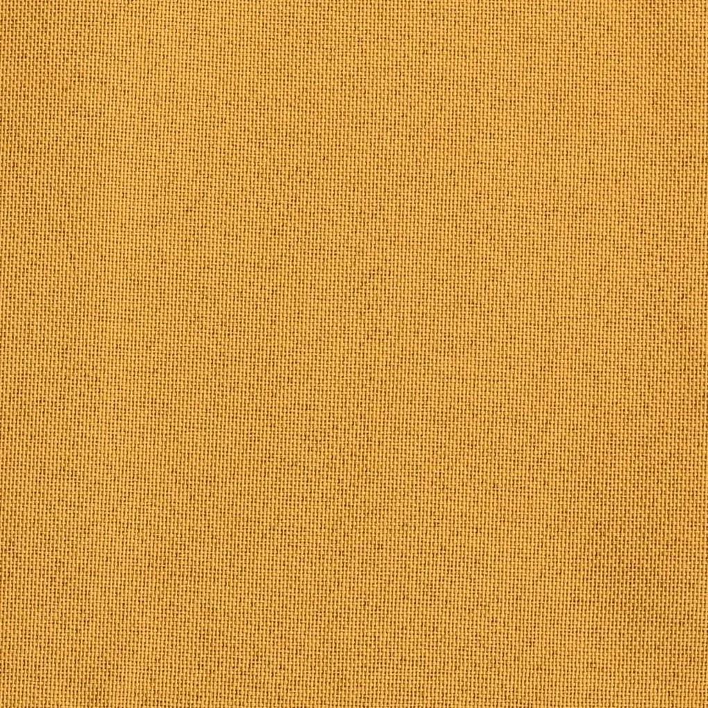 Draperie opaca, aspect de in, galben, 290 x 245 cm, cu carlige 1, Galben