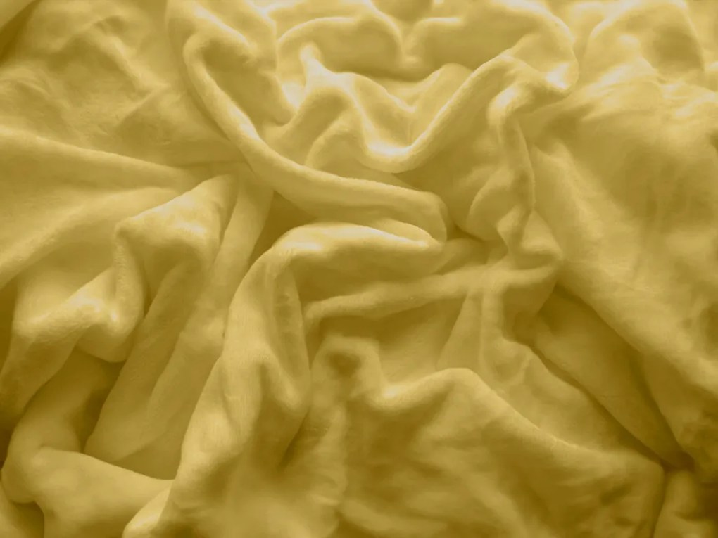 Cearsaf Cocolino microplus cu elastic SOFT 90x200 cm mustar