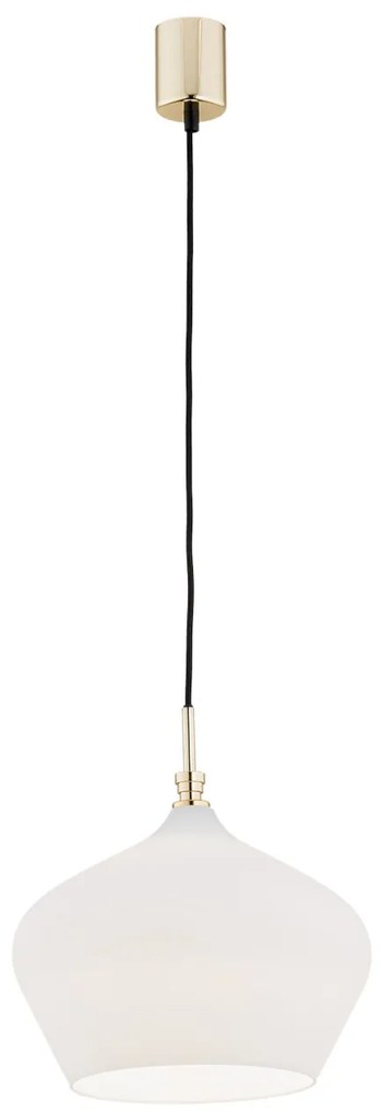 Lustra / Pendul modern design scandinav IRUN 30cm alb opal