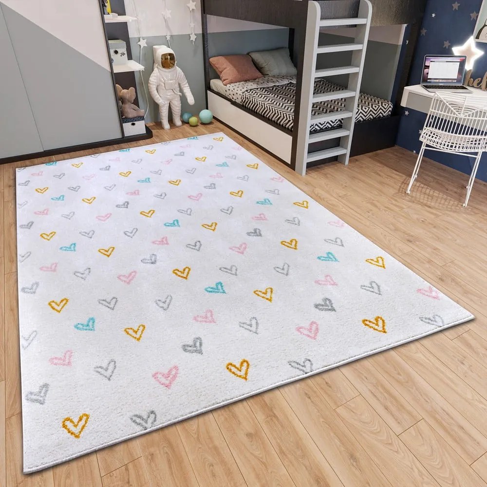 Covor pentru copii alb 120x170 cm Hearts – Hanse Home