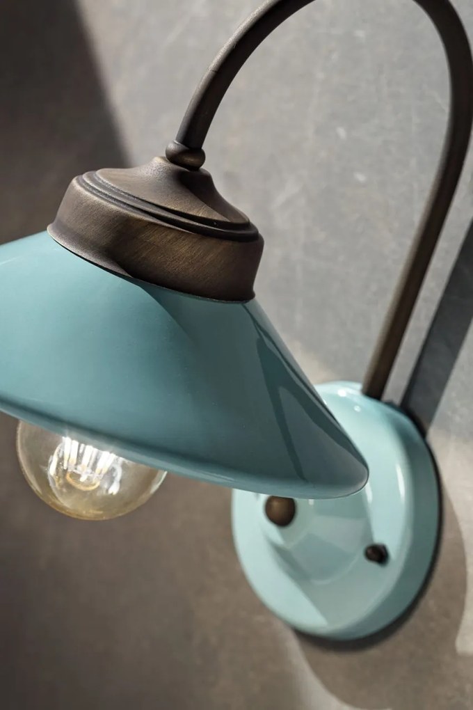 Aplica design retro realizata manual din ceramica si metal COLORS