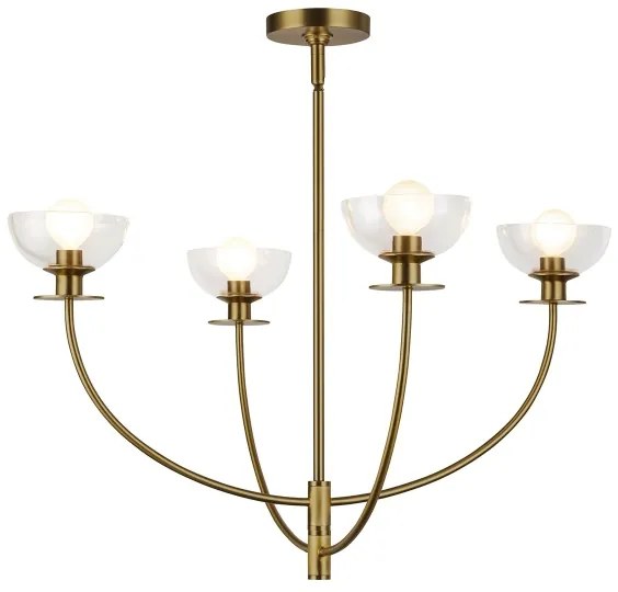 Alora Mood ALM-SYLVIA4-BG-CL - Candelabru pe tijă SYLVIA 4xE14/40W/230V auriu