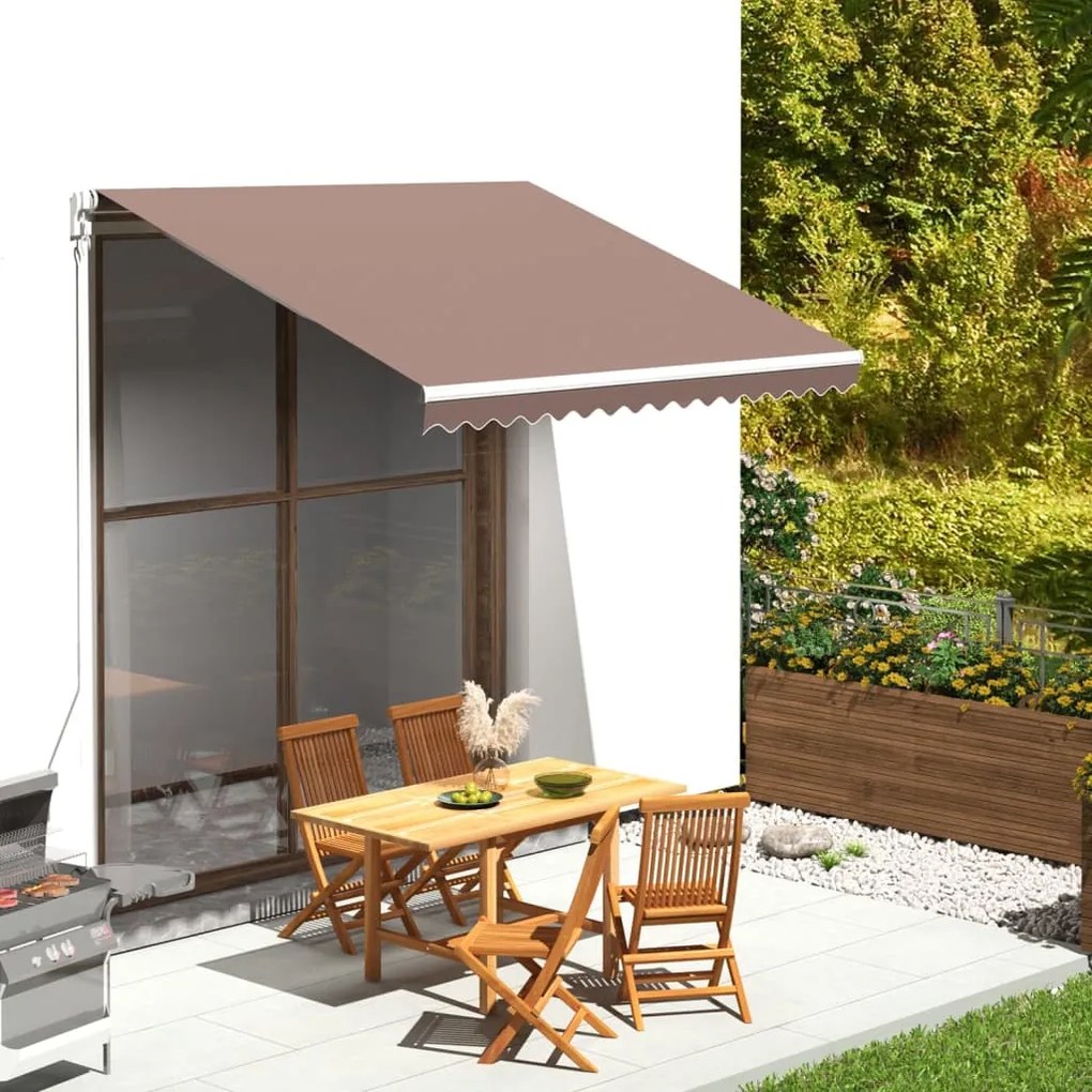 vidaXL Pânză de rezervă pentru copertină, maro, 3x2,5 m