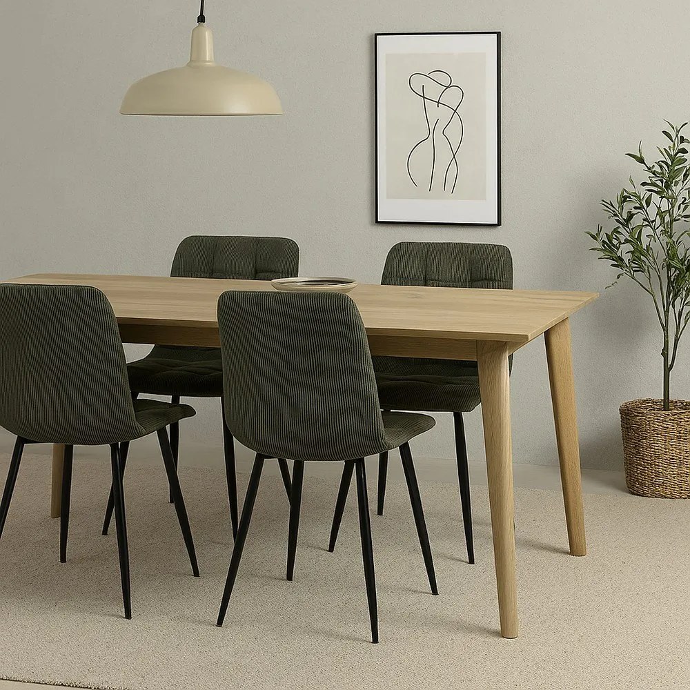 Scaune de dining verzi 2 buc. tapițate Moseby – Bonami Essentials