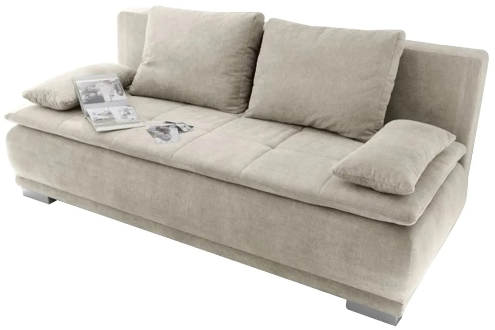 Canapea extensibila, Luigi, Berry, 3 locuri, 211 x 93 x 103 cm, PAL/lemn/poliester, bej