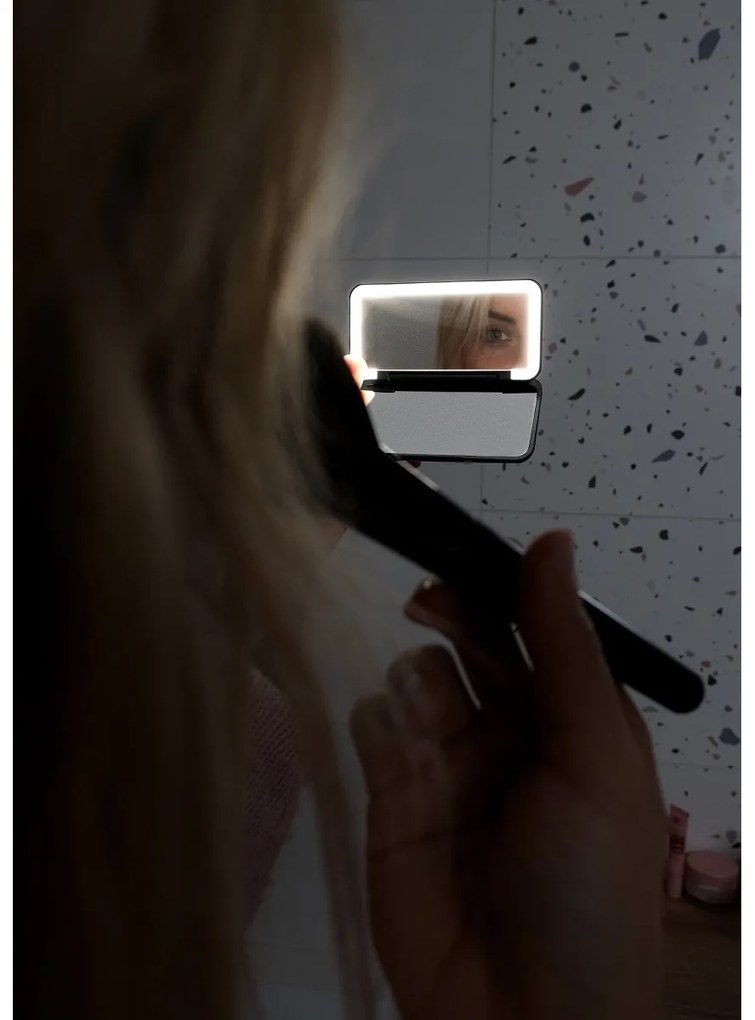 Concept KZ2020 oglindă cosmetică de buzunar culumină LED, negru