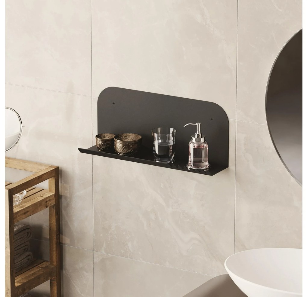 Raft de perete Longoan 2 (negru). Promo -7%. 1107806