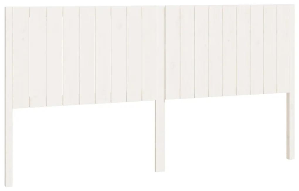 818886 vidaXL Tăblie de pat, alb, 185,5x4x100 cm, lemn masiv de pin