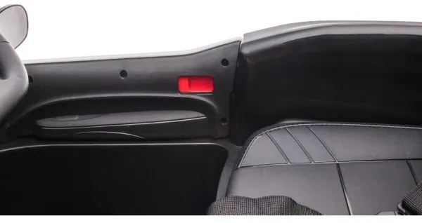 Mașinuță electrică de poliție Dodge Challenger 50W/4500 mAh negru/alb