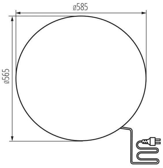 Lampă de exterior Kanlux 36593 STONO 1xE27/25W/230V d. 58,5 cm IP65
