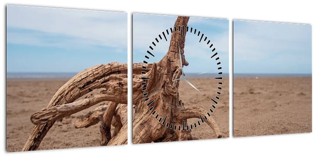 Tablou - Inundație de mare (cu ceas) (90x30 cm)