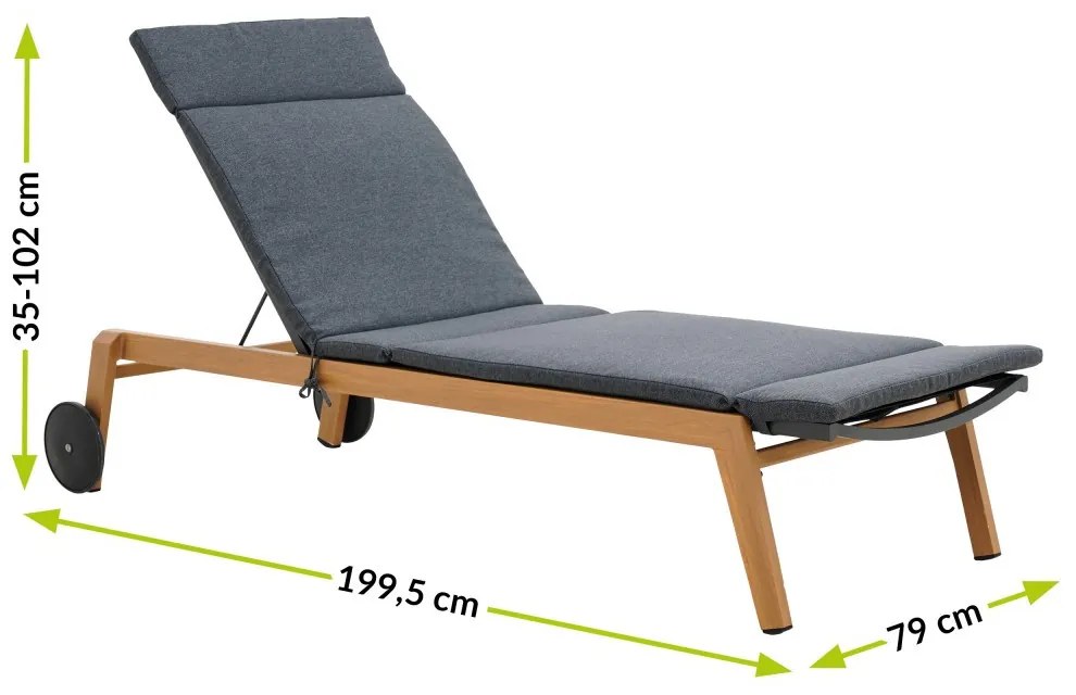 Șezlong de grădină Duisburg