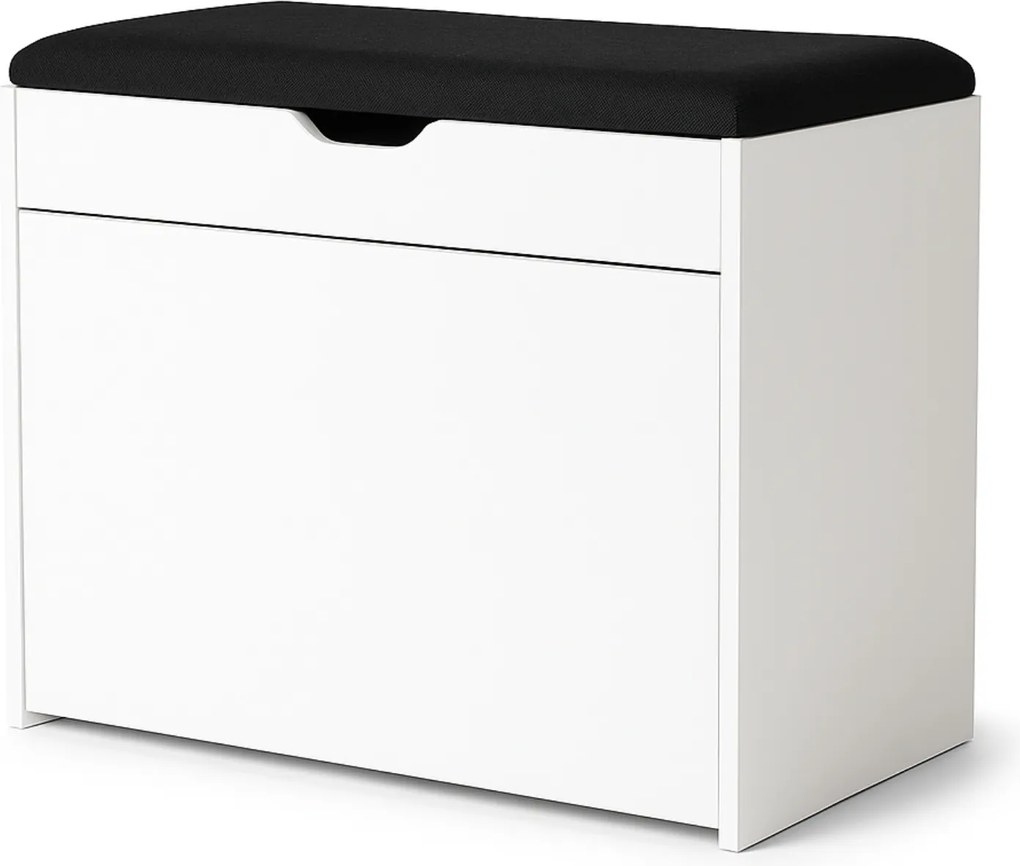 Dulap pentru pantofi cu loc de șezut și rafturi retractabile VAULT, 57 x 30 x 53 cm