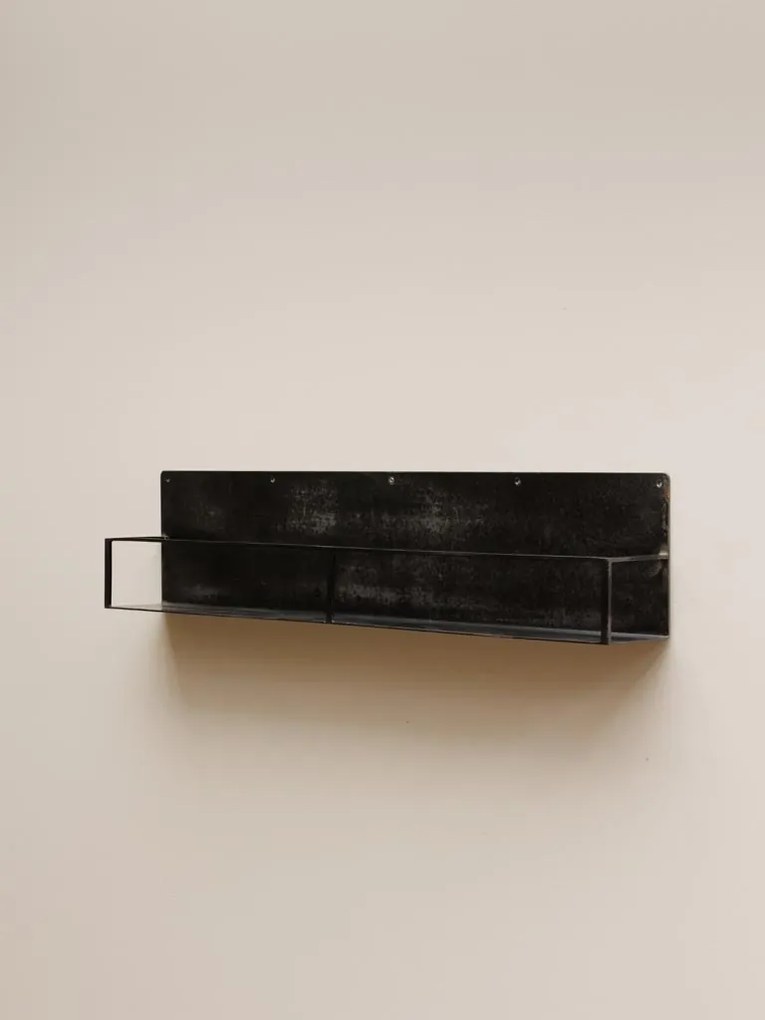Raft negru, din metal, L100cm, Ferrum