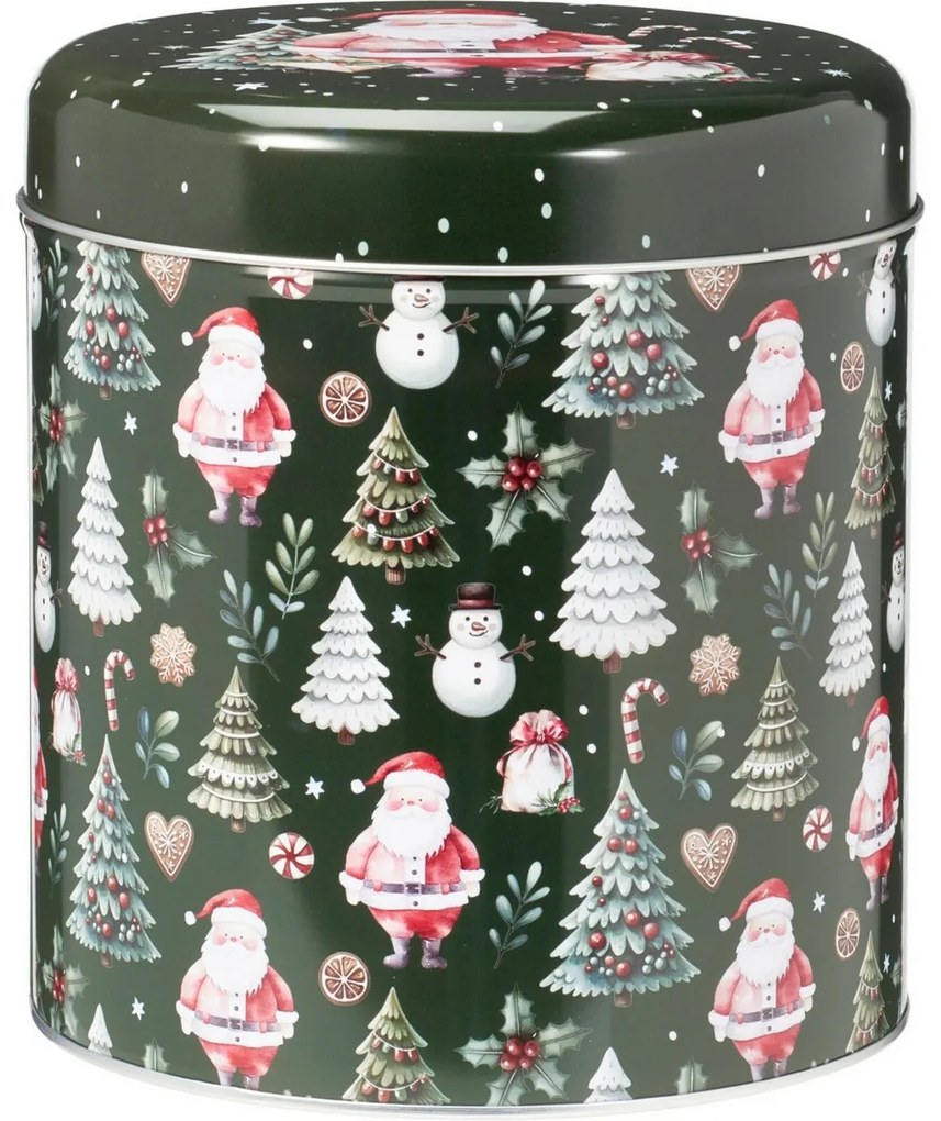 Set de 2 cutii metalice de Crăciun Teddies