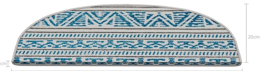 Covorașe pentru scări albastre 16 buc. 20x65 cm Cottage Warmth – Vitaus