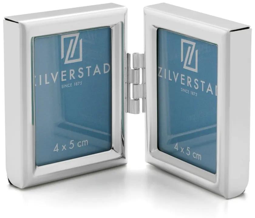 Ramă foto argintie de sine stătătoare din metal 9x5 cm Mini – Zilverstad