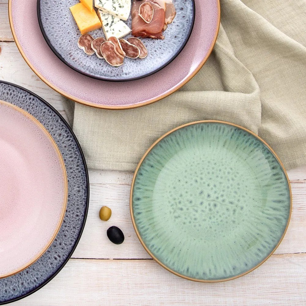 Farfurie roz pentru desert din ceramică ø 20,5 cm Glaze – Orion