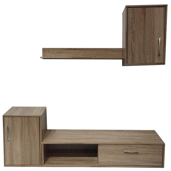 Ansamblu comoda TV Ranian melamin sonoma 130x36x27.5 cm