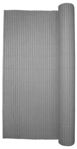 Paravan pentru balcon, terasa, gard PVC, gri, 1300 g/m2, UV, 3x1.5 m
