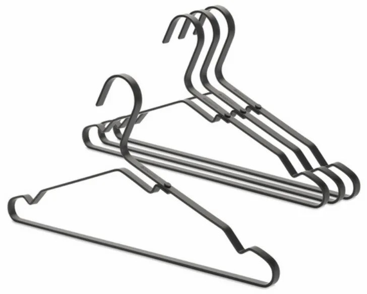 Set 4 umerase Brabantia Linn 1000823, Aluminiu, Negru