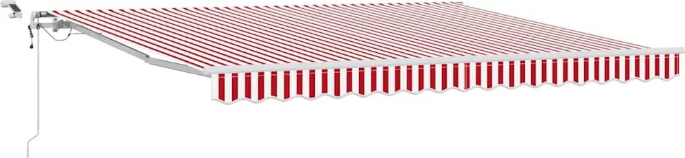 vidaXL Cortina Retractabilă Roșu și Alb 400 × 300 cm