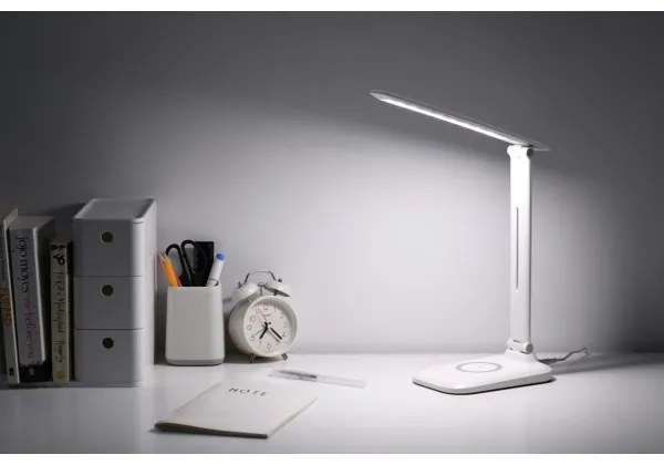 Immax 09107L - Lampă de birou LED dimabilă cu încărcare wireless QI LUMI LED/7W/230V albă