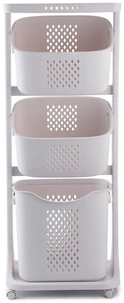 Set coșuri universale 4Home TRIS, pe rotile, 3 nivele, 3 etaje
