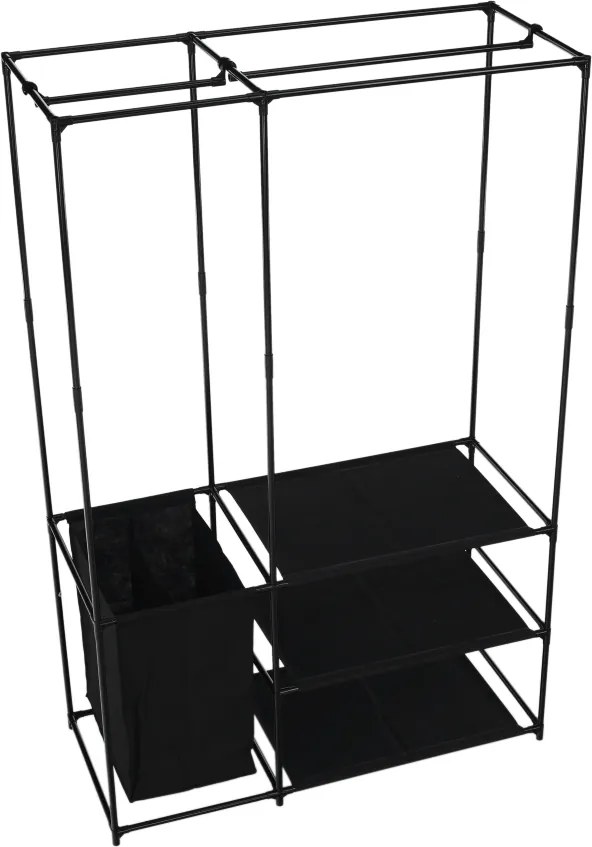 Raft multifuncţional pentru dulap, negru, ASKOT