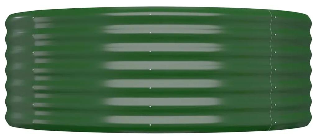 Jardiniera gradina verde 322x100x36cm otel vopsit electrostatic 1, Verde, 322 x 100 x 36 cm