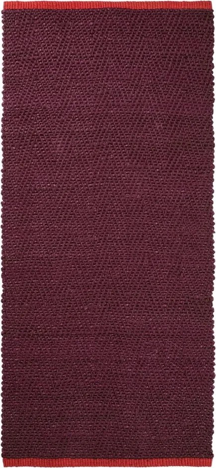Covor tip traversă burgundy din iută 70x150 cm Notes – Mette Ditmer Denmark