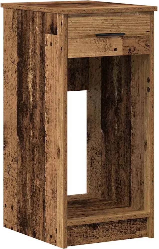 vidaXL Suport turn pentru computer cu sertar lemn vechi 35x45x77 cm