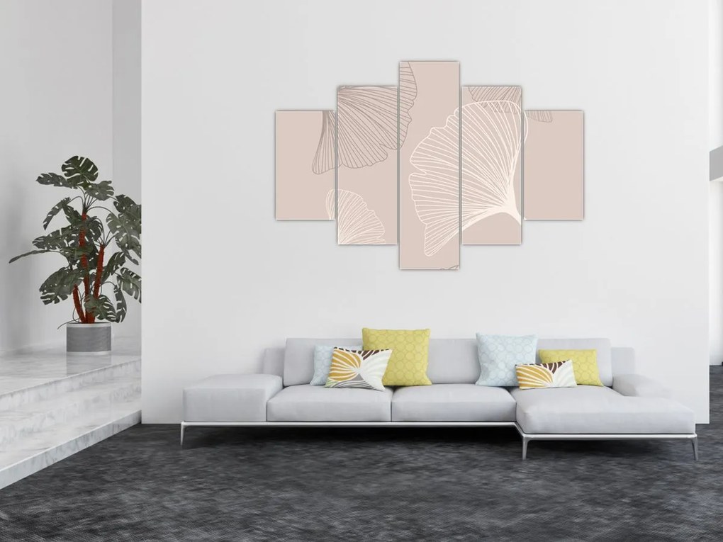 Tablou - Frunze bej N⁰6 (150x105 cm)