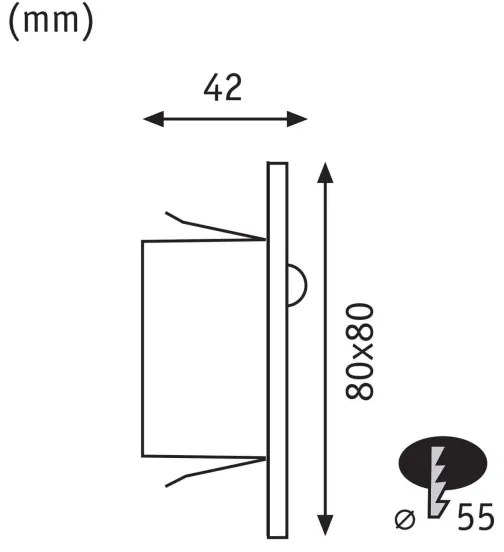 Corp de iluminat cu senzor pentru scări Paulmann 93133 LED/1,2W EDGE 230V alb
