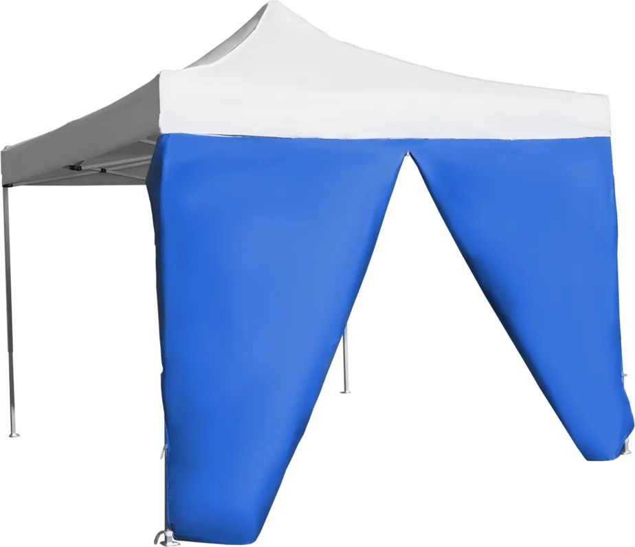 Perete lateral  4,5m cu ușă - hexagonal, Albastru