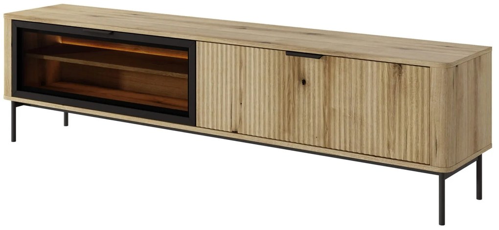 Masă TV Wilsire 200 (stejar coast evoke + negru. 1097501