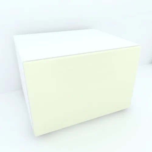 Armonia Comoda alba cu o usa cu sistem &quot;PUSH TO OPEN&quot; front MDF Vanilie