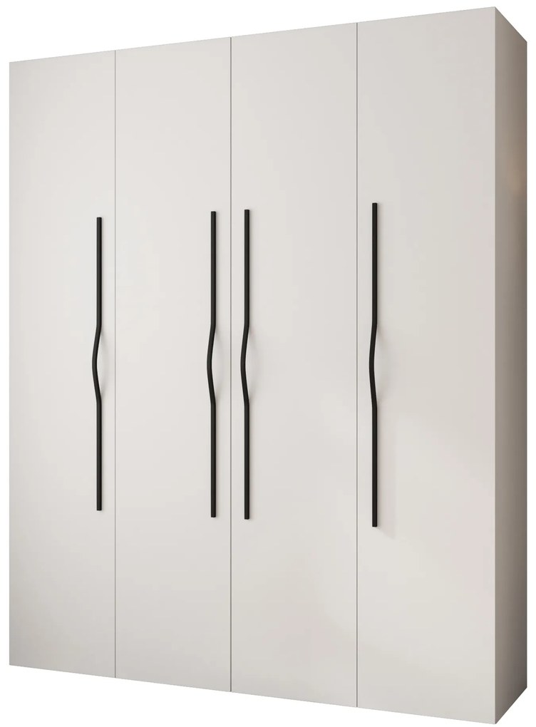 Dulap de haine 200 cm Carmela 40-2 (alb + Negru). 1126585