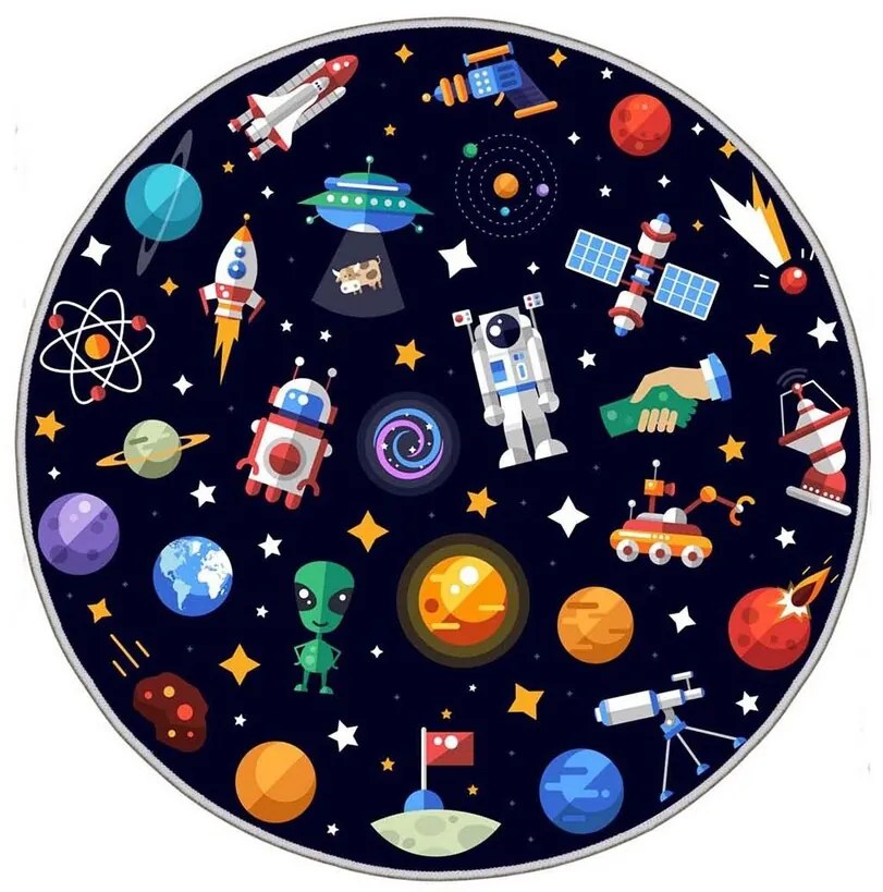 Covor, HMNT926, 90x90 cm, Multicolor