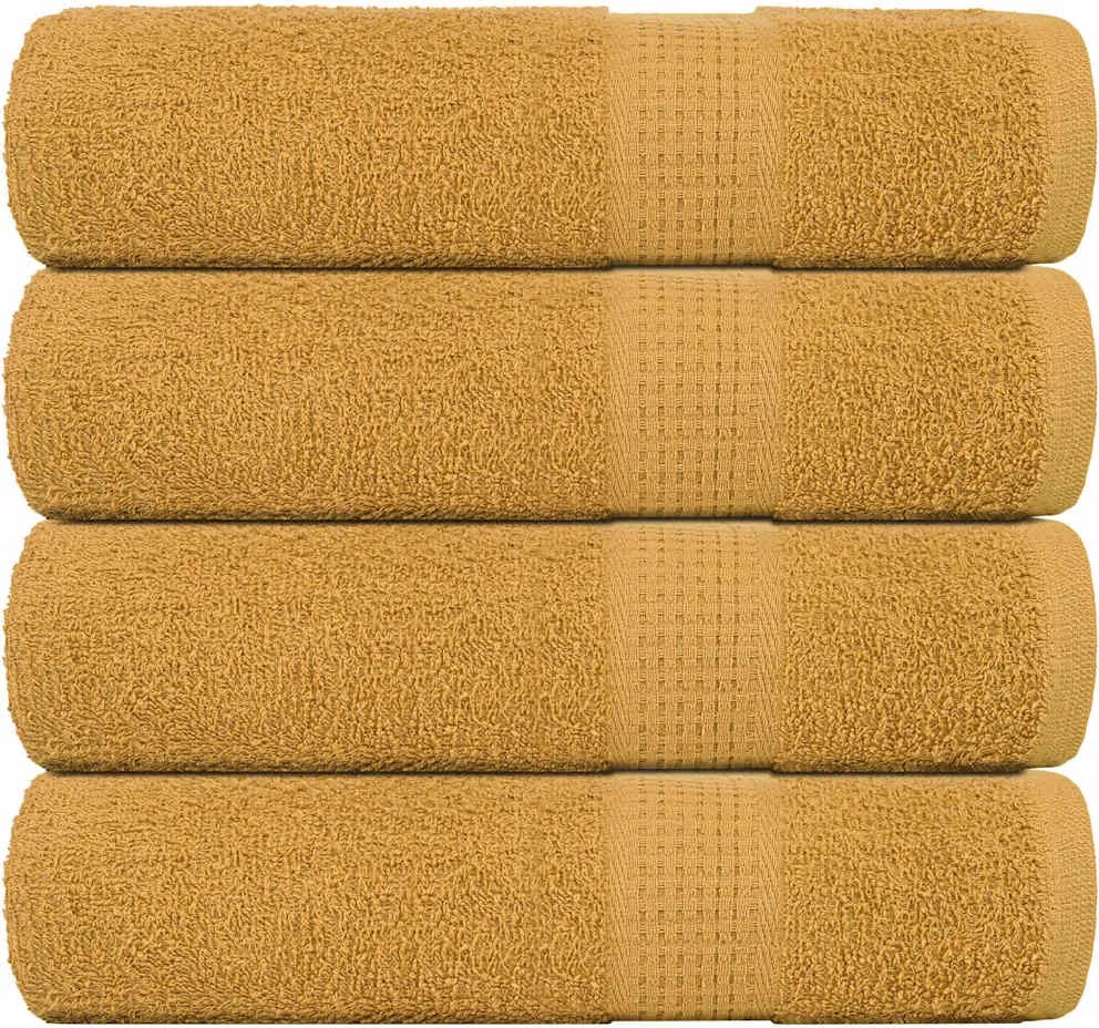 vidaXL Prosoape de duș, FROGN, 4 buc., aurii, 70x140 cm, 360 g/m²